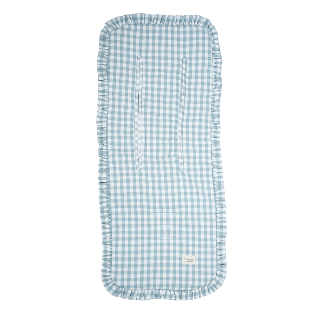 Colchoneta con volante vichy menta