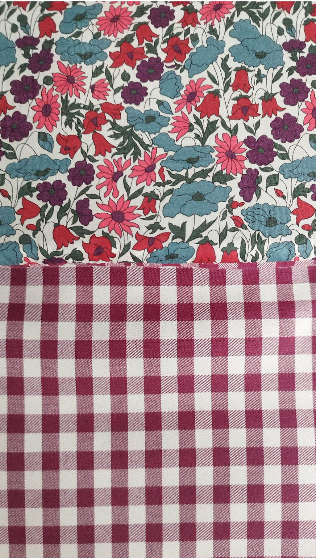 Saco Universal - Vichy Granate + Liberty Bera