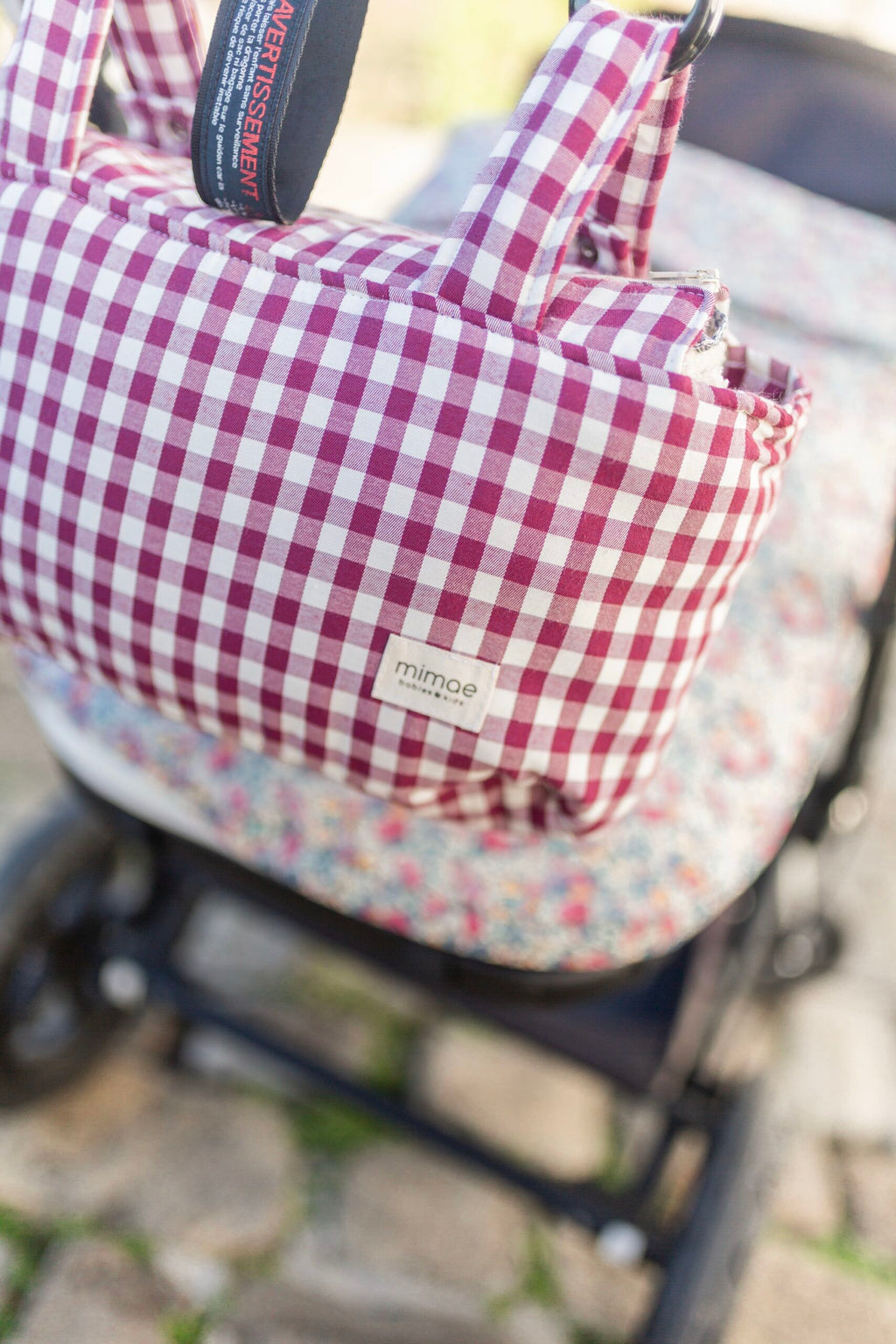 Bolso Mini Vichy Granate