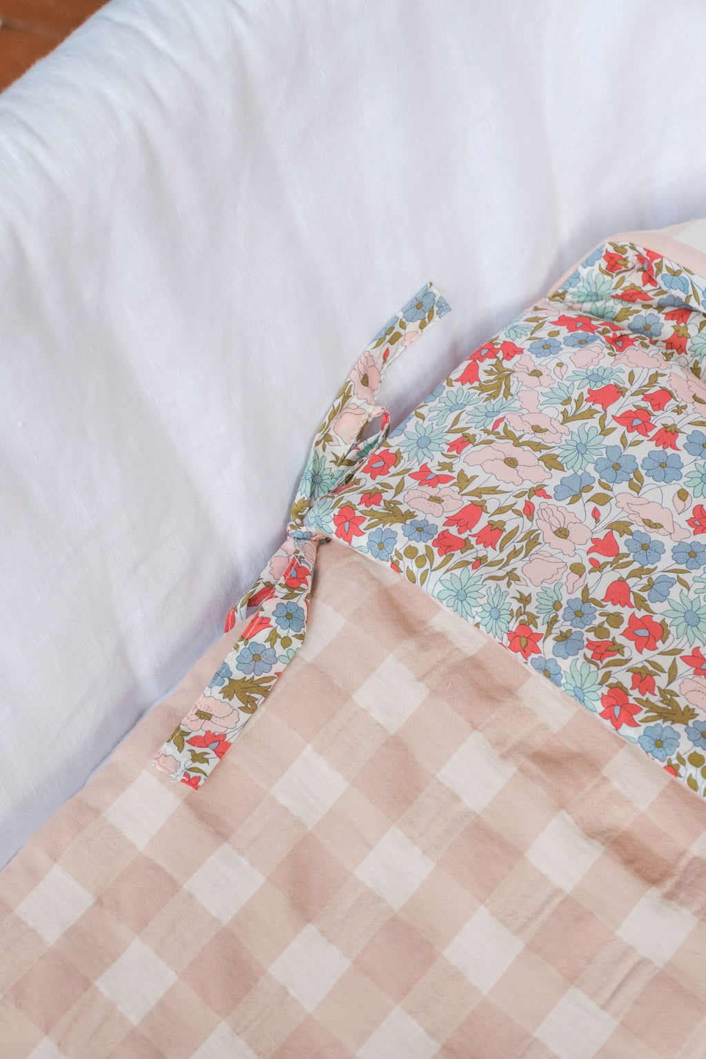 Saco Capazo Liberty Lucia y Vichy rosa