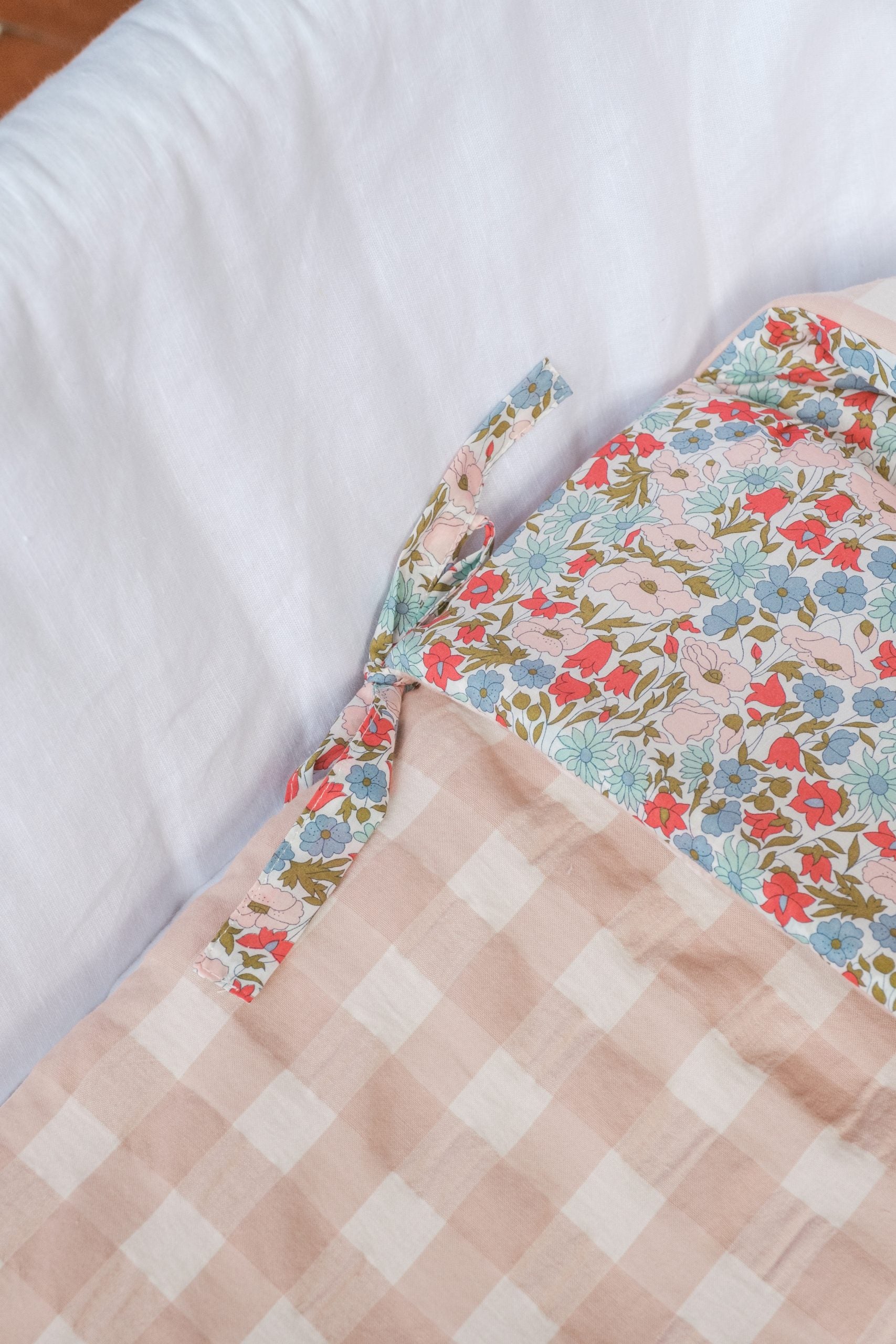 Saco Capazo Liberty Lucia y Vichy rosa
