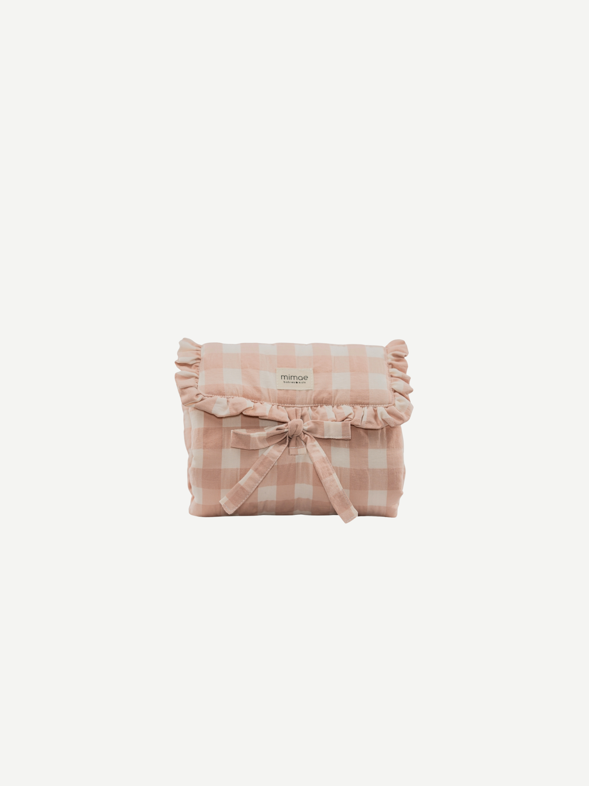Cambiador de viaje vichy rosa