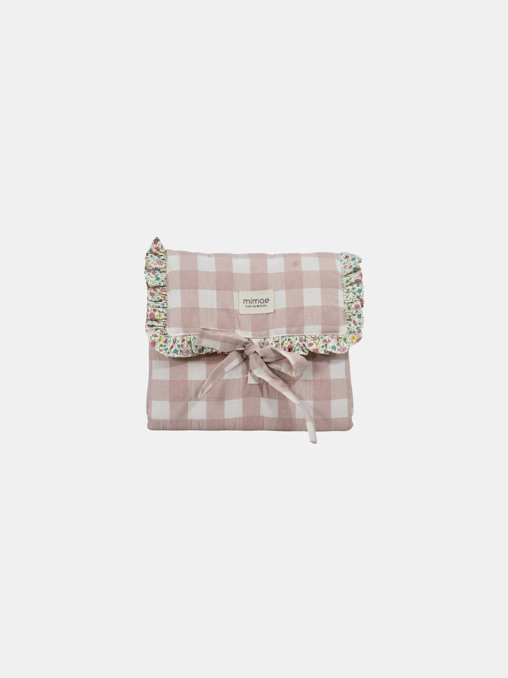 Cambiador Vichy rosa con volante Olivia