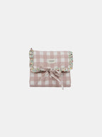 Cambiador Vichy rosa con volante Olivia
