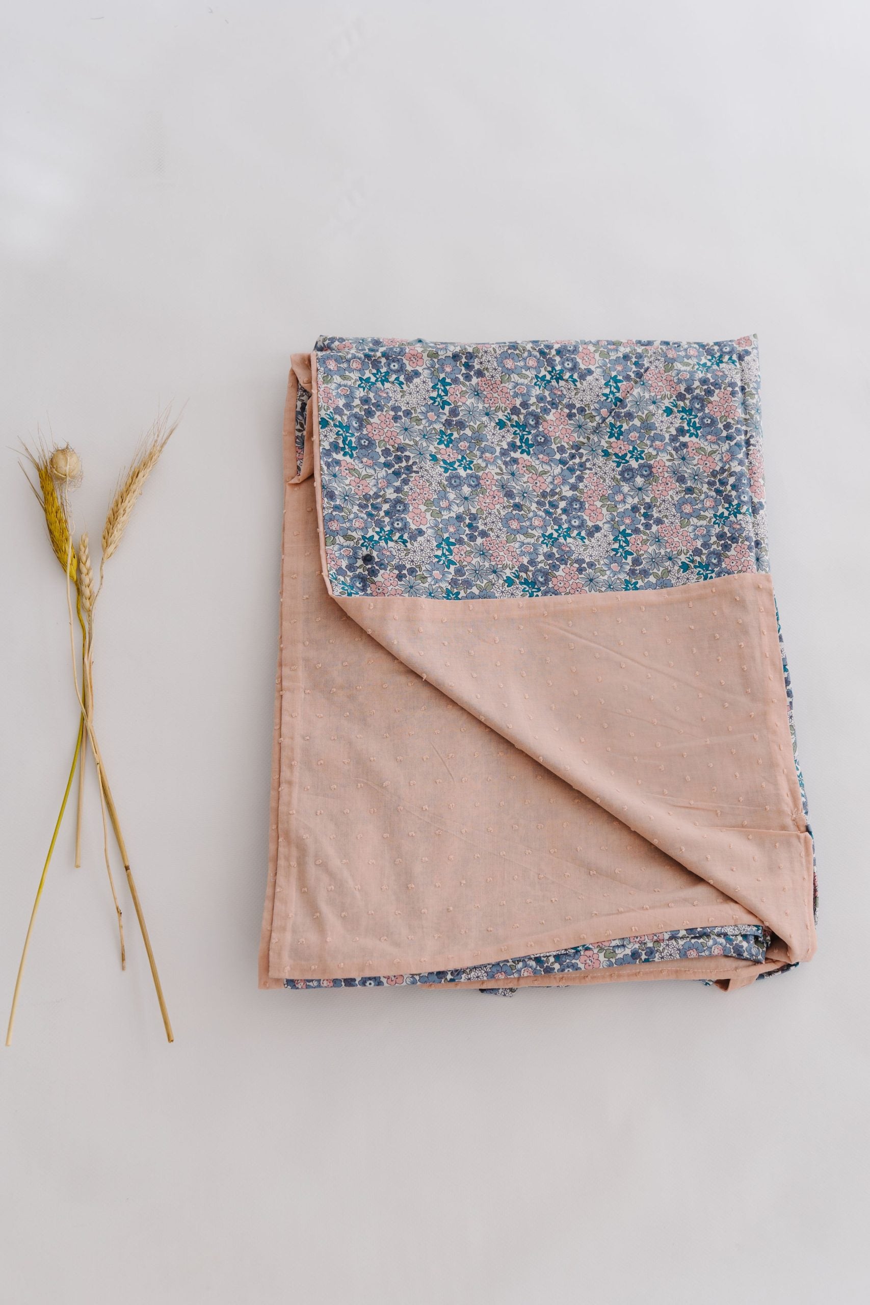 Funda Nórdica Cama Liberty Mara Azul + plumeti rosa