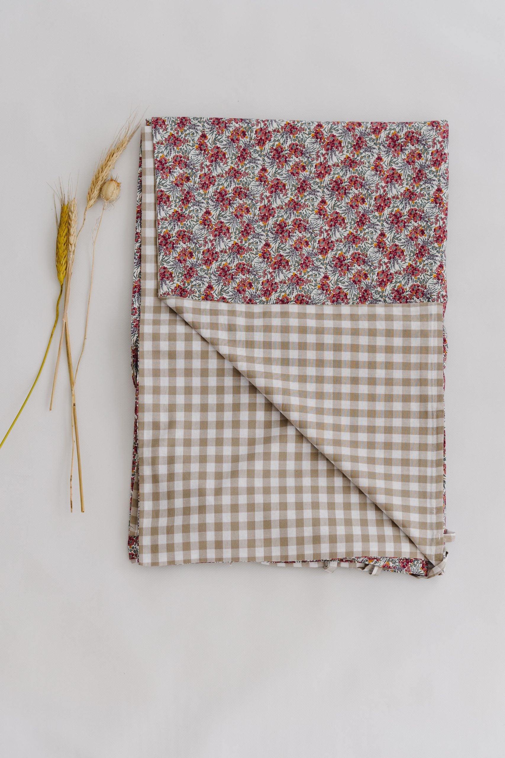 Funda Nórdica Cama Liberty Malen + Vichy beige