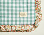 Manta Vichy menta con volante Olivia