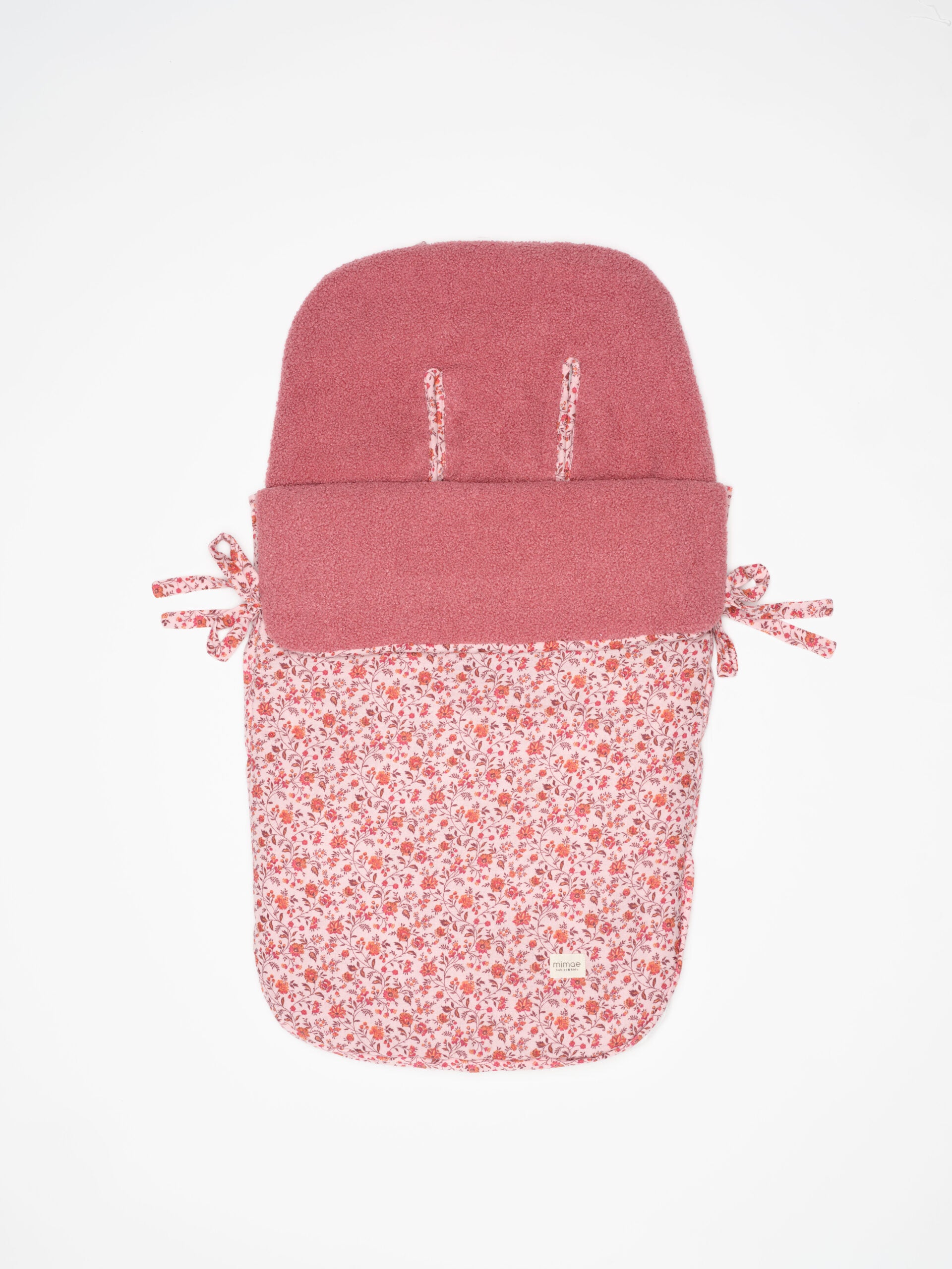 Saco universal invierno Flora+borrego rosa