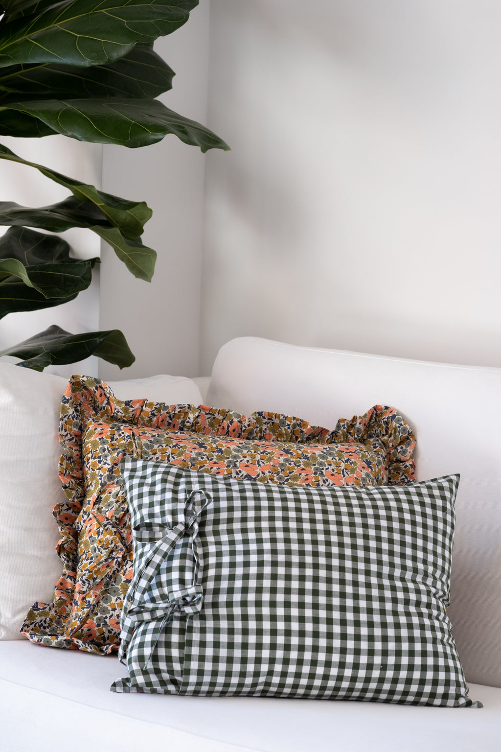 Funda Cojín 40x50 Liberty Mae y Vichy Verde