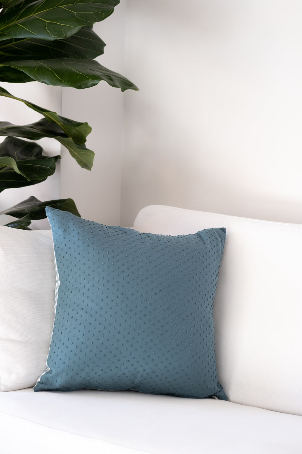 Funda Cojín 50x50 Vichy Menta y Plumeti Menta