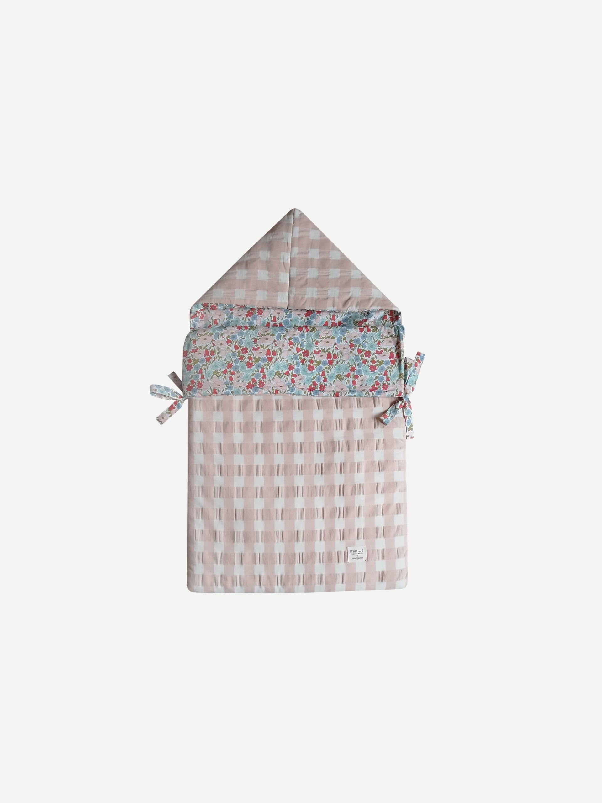 Saco Capazo Liberty Lucia y Vichy rosa