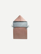 Saco Capazo Vichy Menta y Plumeti Rosa