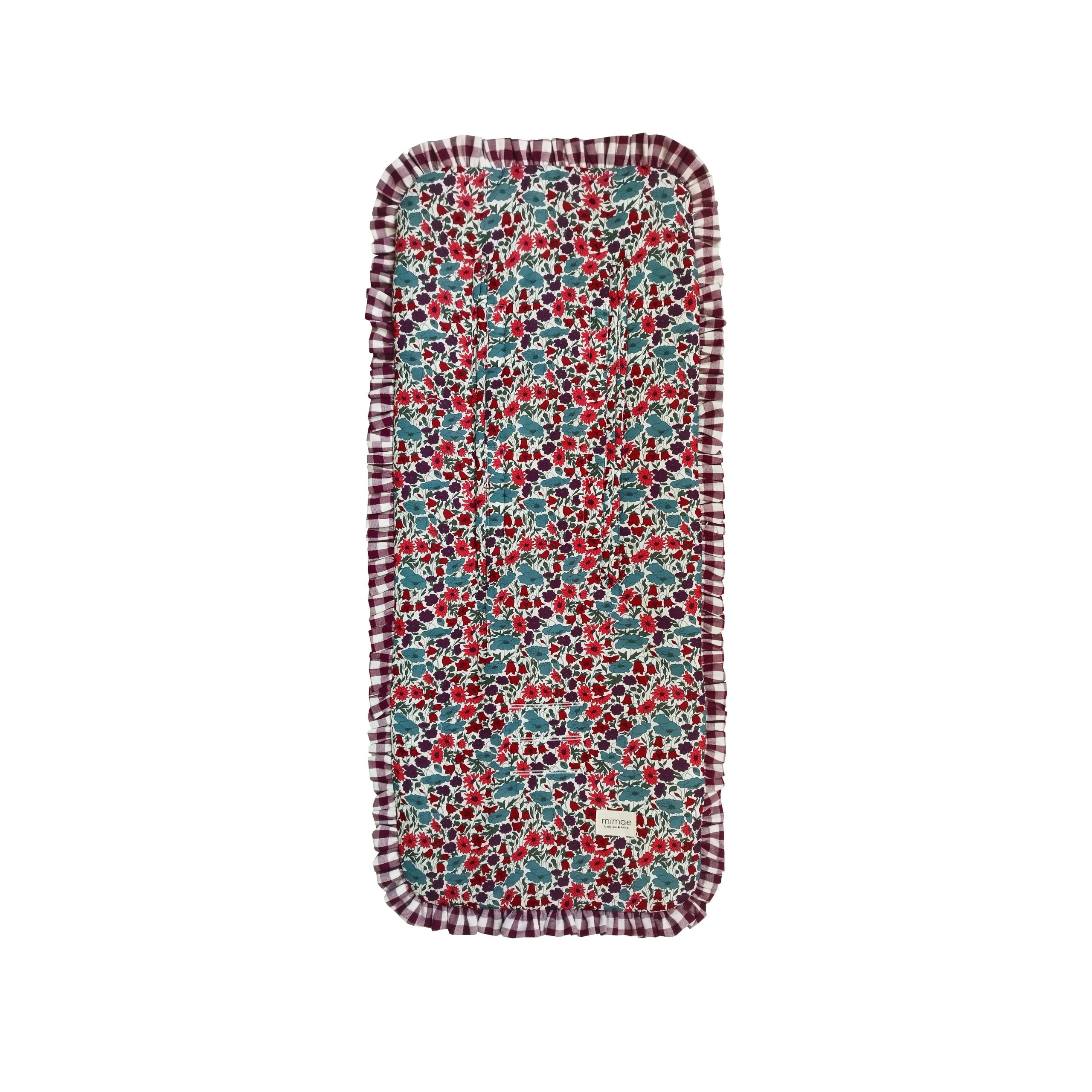 Colchoneta Volante Liberty Bera + Vichy Granate
