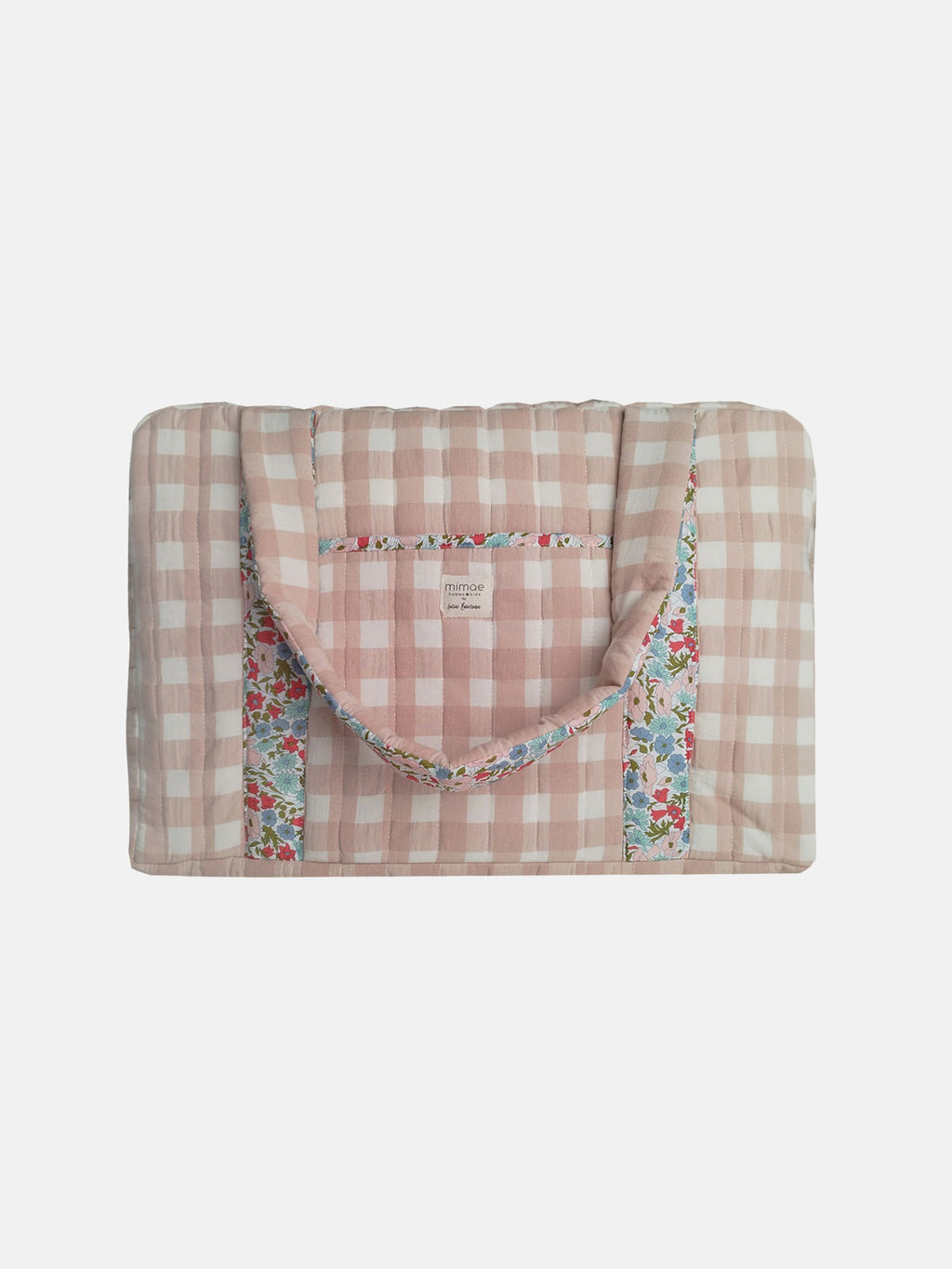 Bolso Maternidad Vichy Rosa asa Liberty Lucía