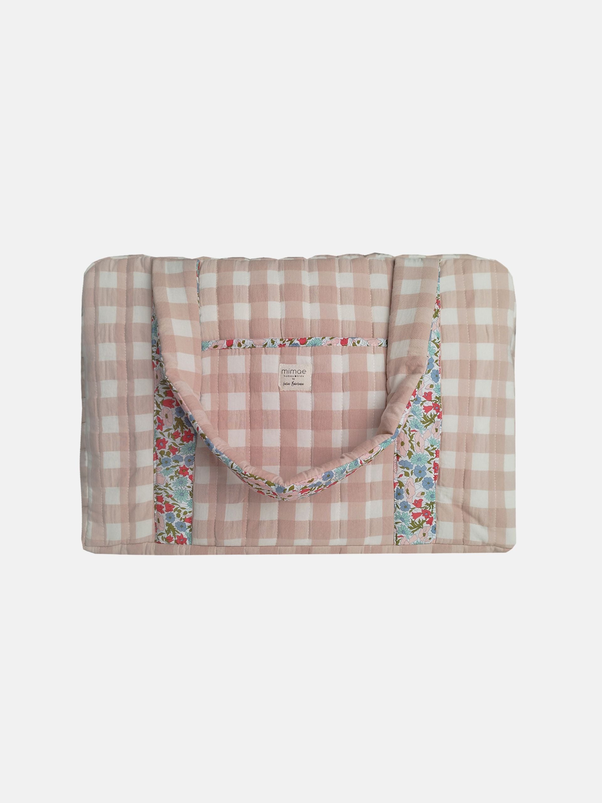 Bolso Maternidad Vichy Rosa asa Liberty Lucía