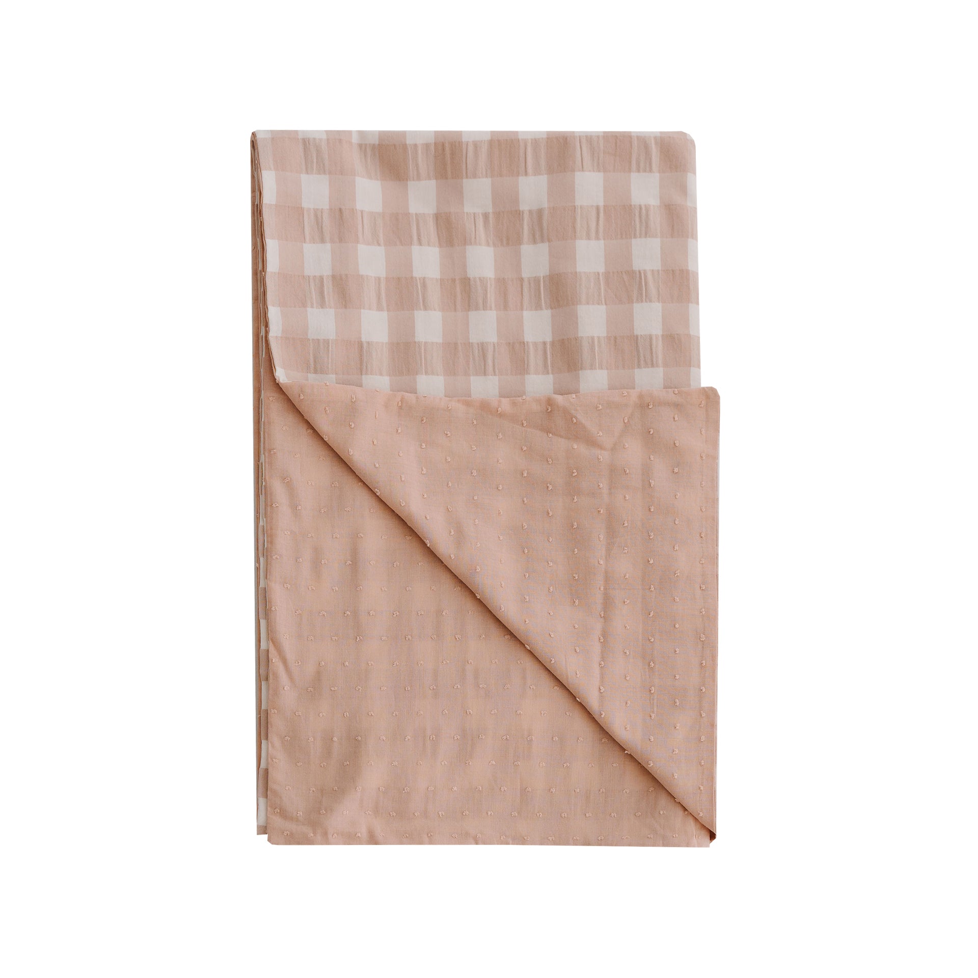 Funda Nórdica Cama Vichy rosa + plumeti rosa