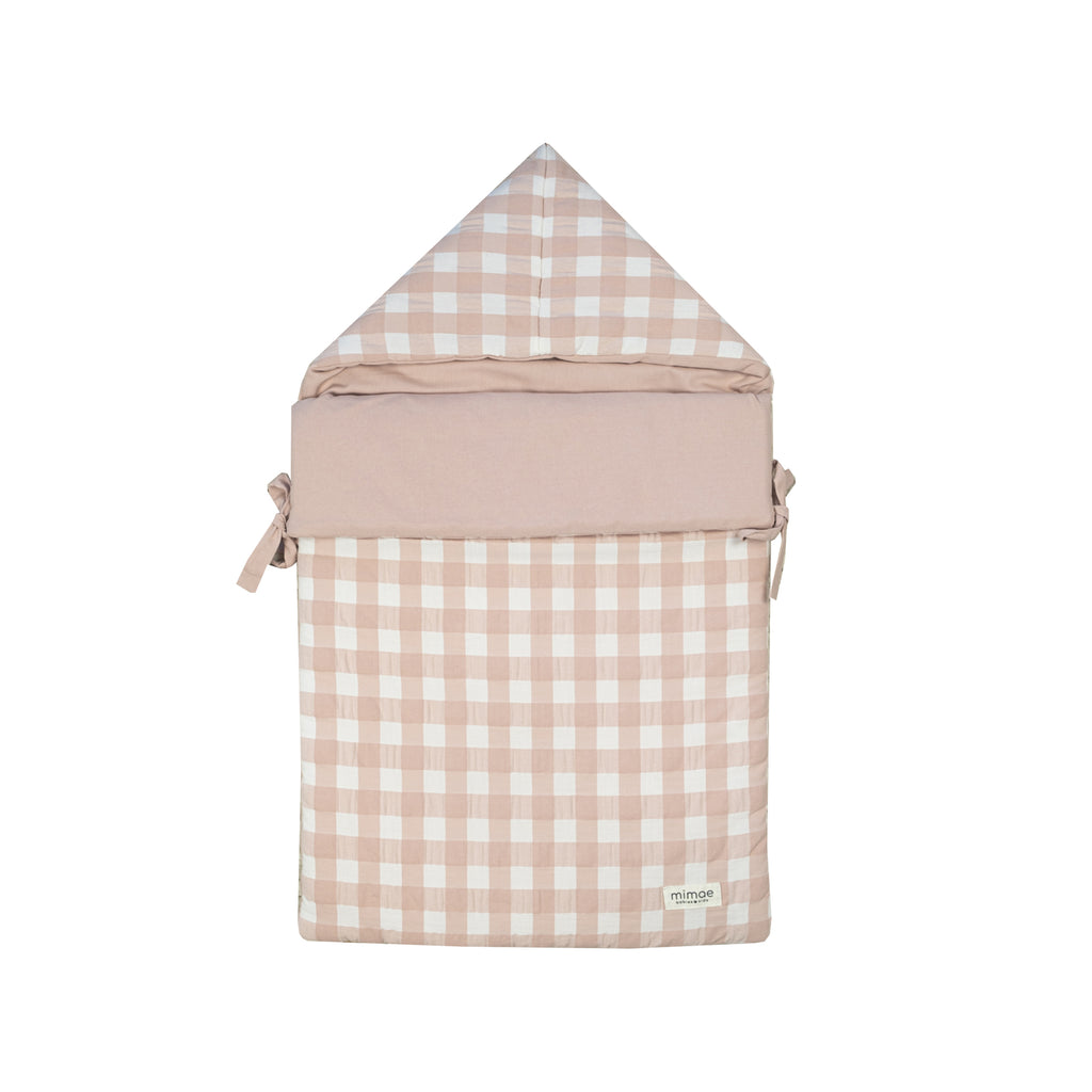 Saco Capazo Vichy Rosa y Rosa