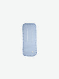 Colchoneta con volante vichy azul
