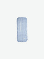 Colchoneta con volante vichy azul